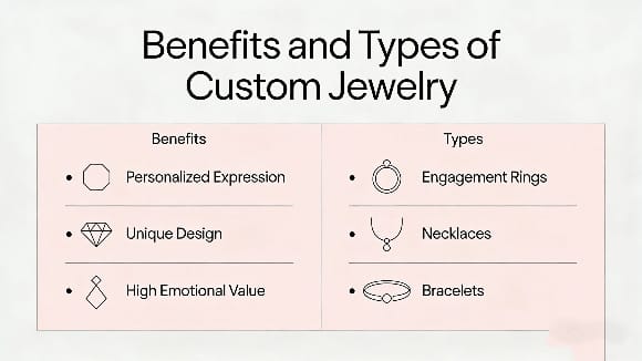 Benefits and types of custom jewelry