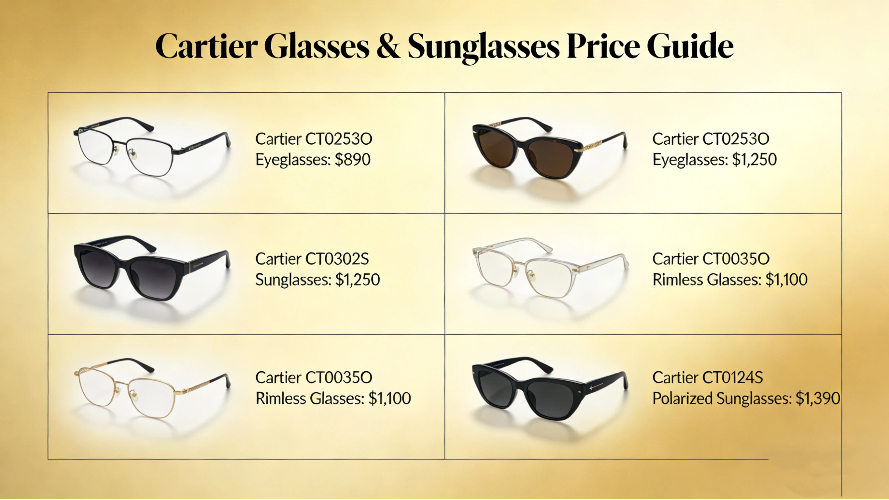 Cartier Glasses & Sunglasses Price Guide