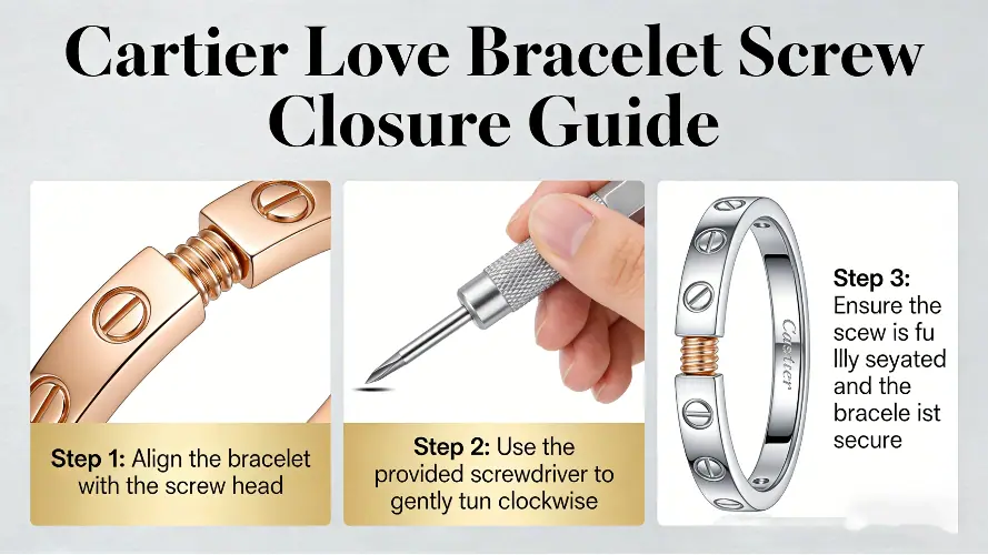 Cartier Love Bracelet Screw Closure Guide