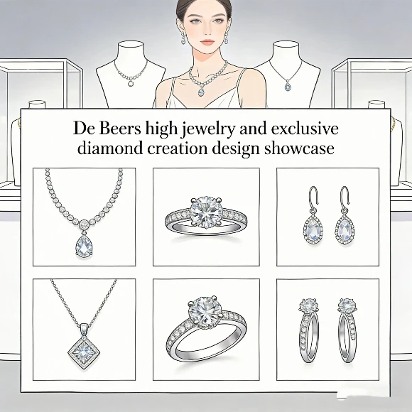 De Beers high jewelry and exclusive diamond creation design showcase