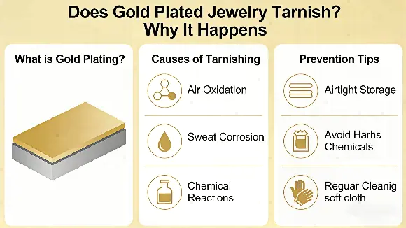 Does gold plated jewelry tarnish why it happens