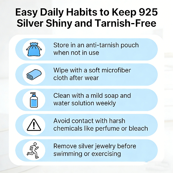 Easy Daily Habits to Keep 925 Silver Shiny and Tarnish-Free