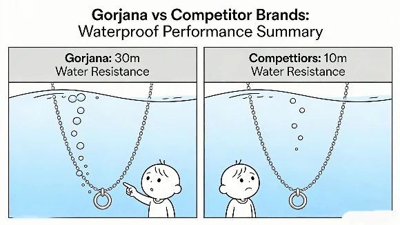 Gorjana jewelry waterproof performance vs competitor brands summary