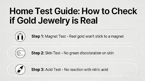 How do you know if gold jewelry is real home test guide