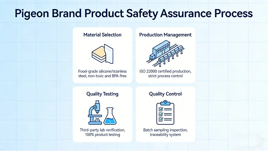 How does the Pigeon brand ensure product safety