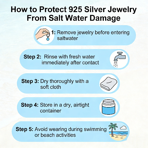 How to Protect 925 Silver Jewelry From Salt Water Damage