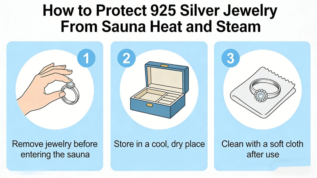 How to Protect 925 Silver Jewelry From Sauna Heat and Steam