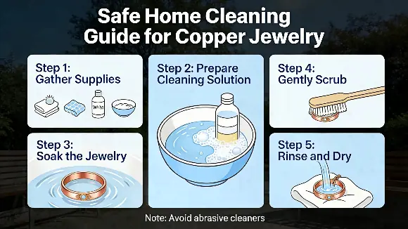 How to clean copper jewelry at home safely