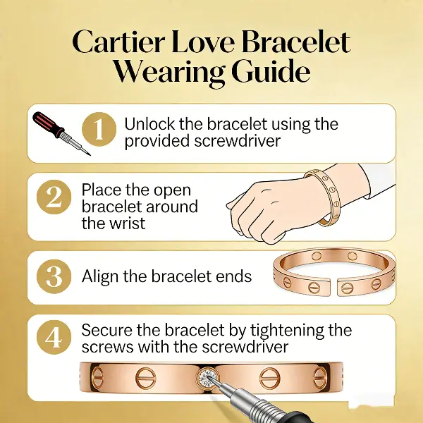 How to put on cartier love bracelet