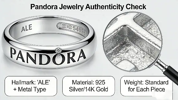 Is pandora jewelry real hallmark and material check