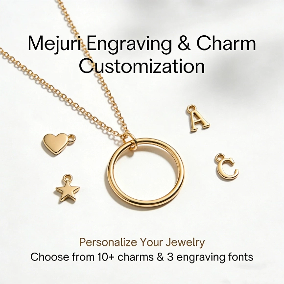 Mejuri engraving and charm customization options