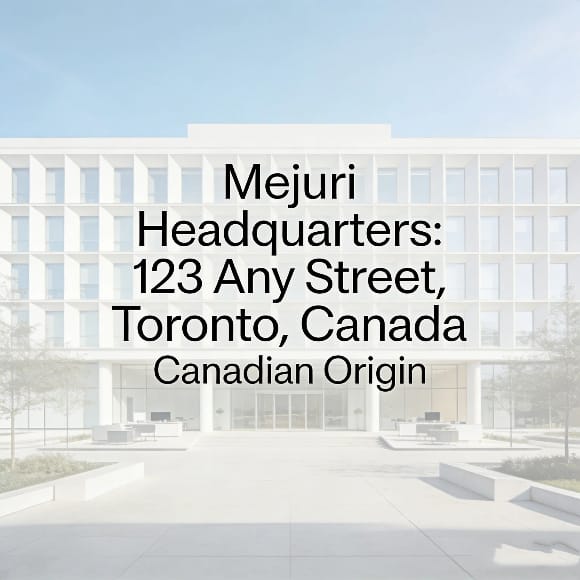 Mejuri headquarters location and Canadian origin