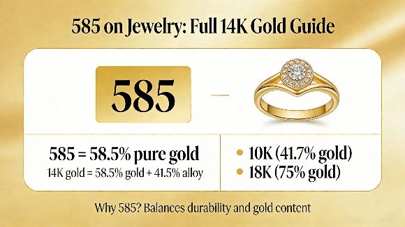 What does 585 mean on jewelry full 14K gold guide