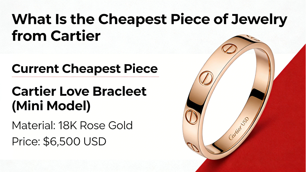 What is the cheapest jewelry at Cartier