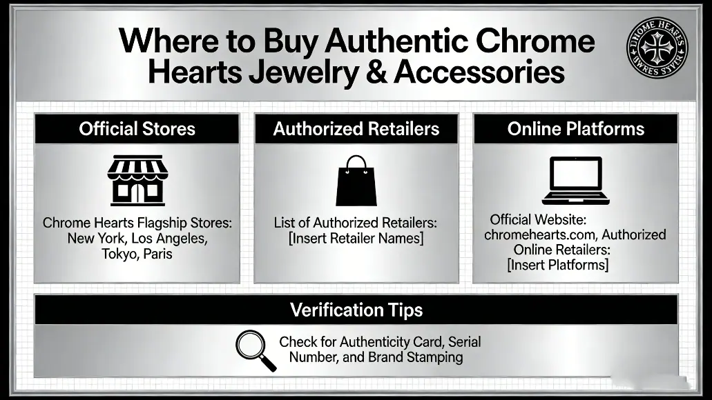 Where to buy chrome hearts authentic jewelry and accessories
