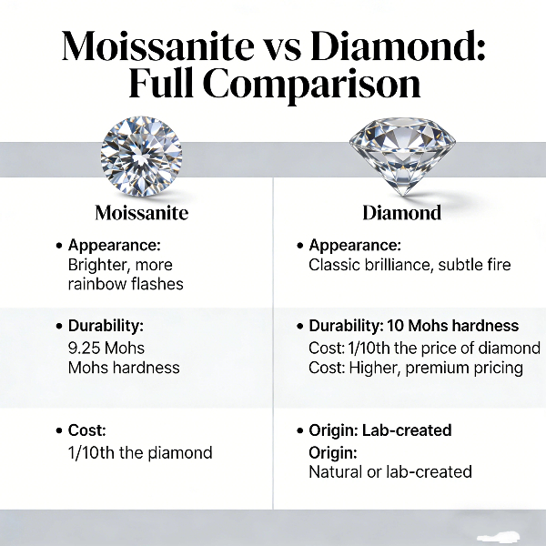 Moissanite vs Diamond: Full Comparison