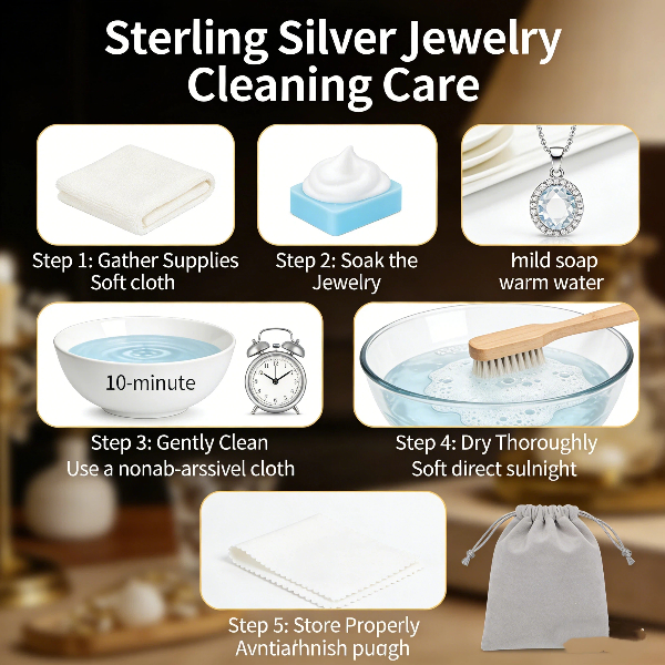 Sterling Silver Jewelry Cleaning Care