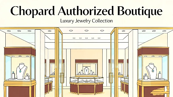 Chopard authorized boutique interior with jewelry displays