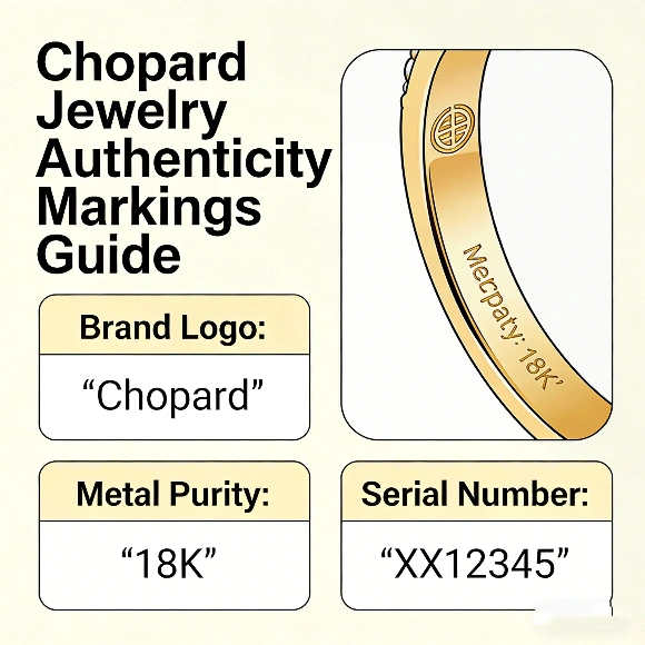 Chopard jewelry authenticity markings close-up guide
