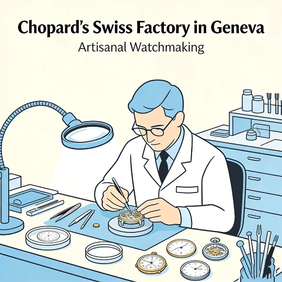 Chopard’s Swiss factory in Geneva showing artisanal watchmaking