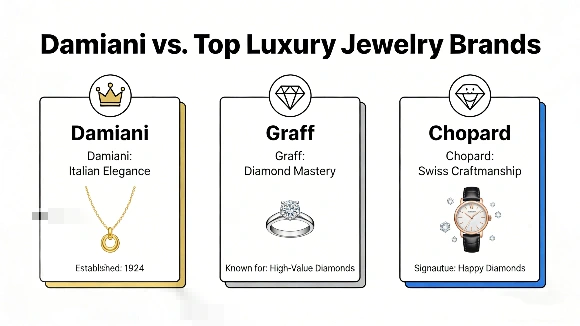 Damiani vs top luxury jewelry brands