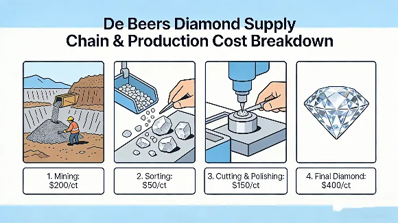 De Beers diamond supply chain and production cost breakdown