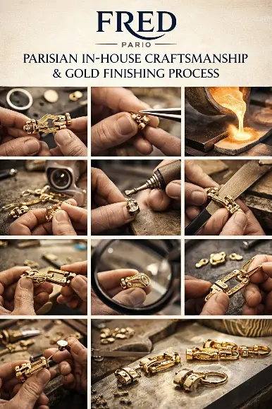 Fred jewelry Parisian in-house craftsmanship and gold finishing process
