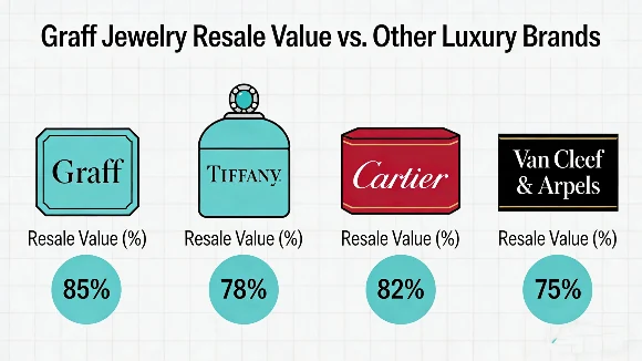 Graff jewelry resale value comparison chart vs other luxury brands