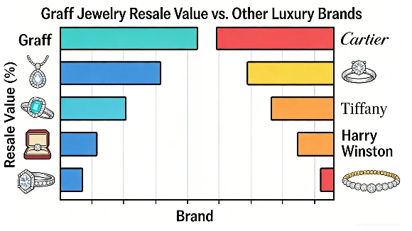 Graff jewelry resale value comparison chart vs. other luxury brands