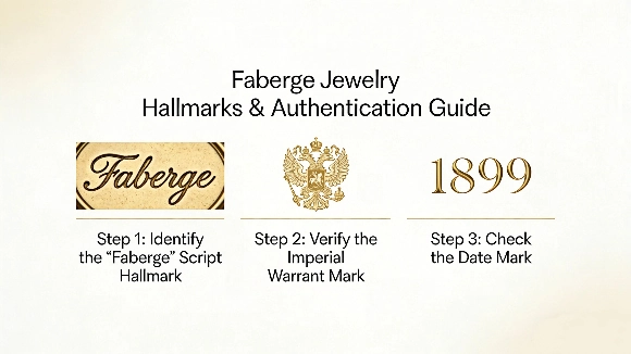 How to identify Faberge jewelry hallmarks and authentication marks