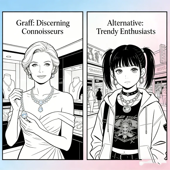 Ideal buyers for Graff jewelry and alternative brands