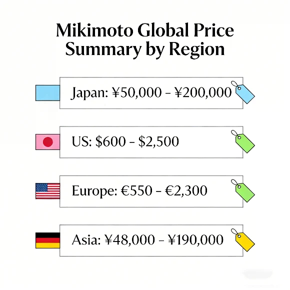 Is Mikimoto cheaper in Japan global price summary by region