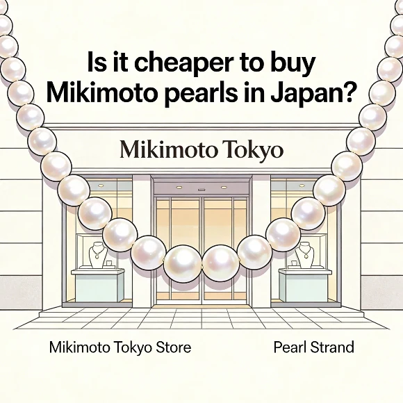 Is it cheaper to buy Mikimoto pearls in Japan cover with Mikimoto Tokyo store and pearl strand