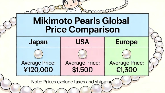 Is it cheaper to buy Mikimoto pearls in Japan global price summary infographic