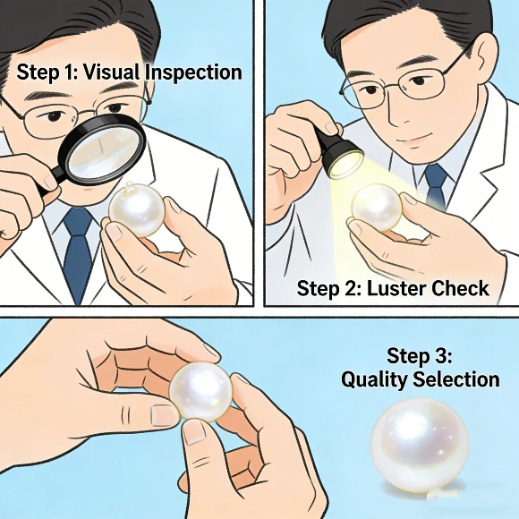 Mikimoto Akoya pearl hand-selection process by master jewelers