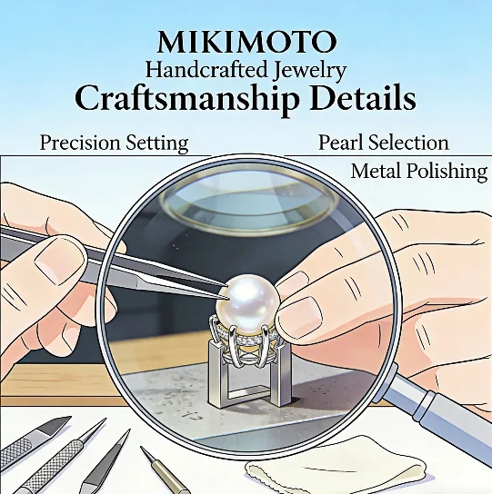 Mikimoto handcrafted jewelry craftsmanship details