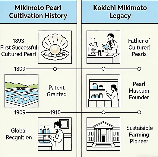 Mikimoto pearl cultivation history and Kokichi Mikimoto legacy