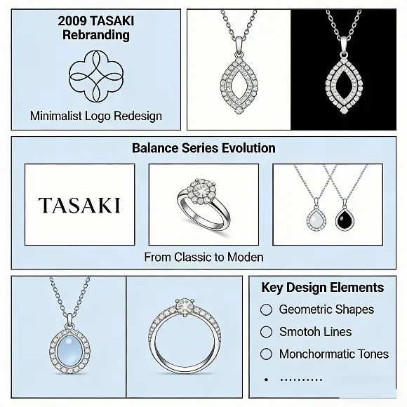 TASAKI 2009 rebranding and Balance Series design evolution