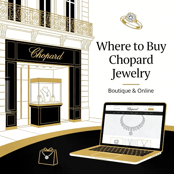 Where to buy Chopard jewelry cover with Chopard boutique and online shopping interface