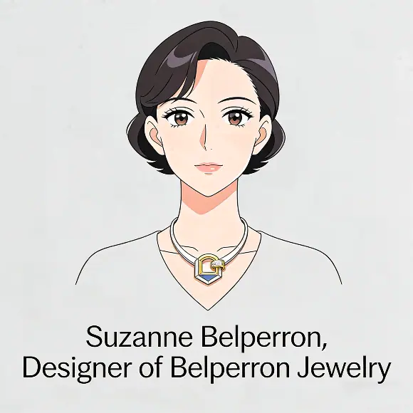 Who is the designer of Belperron jewelry with Suzanne Belperron portrait