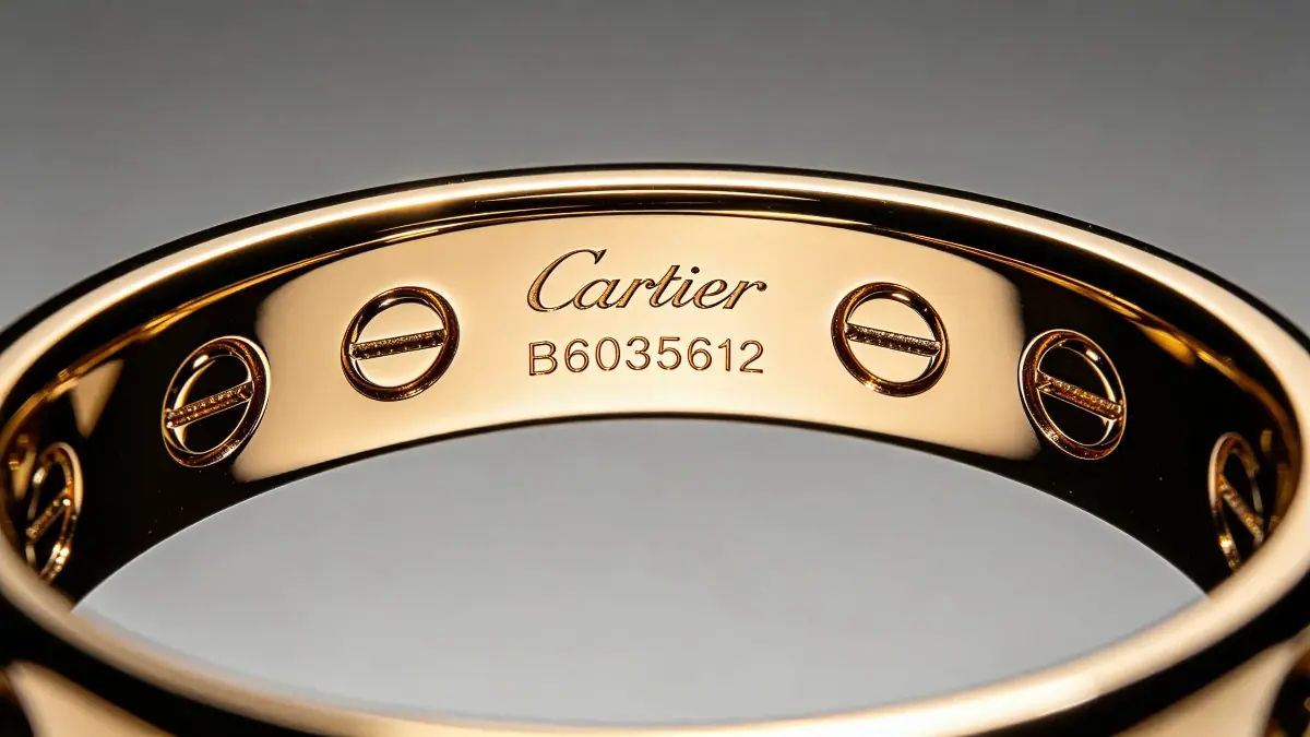 Checking Cartier bracelet serial number and hallmarks for authenticity before selling