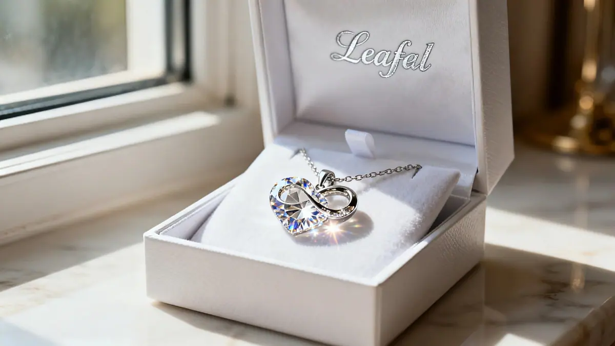 Is Leafael Jewelry Real? Stunning crystals infinity heart necklace in a luxury box