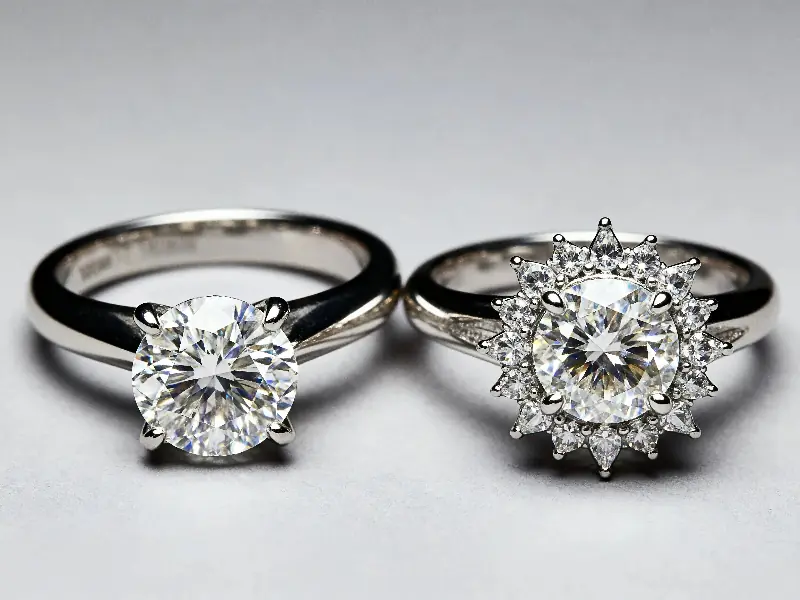 Cartier 4-prong vs Tiffany 6-prong diamond setting detail