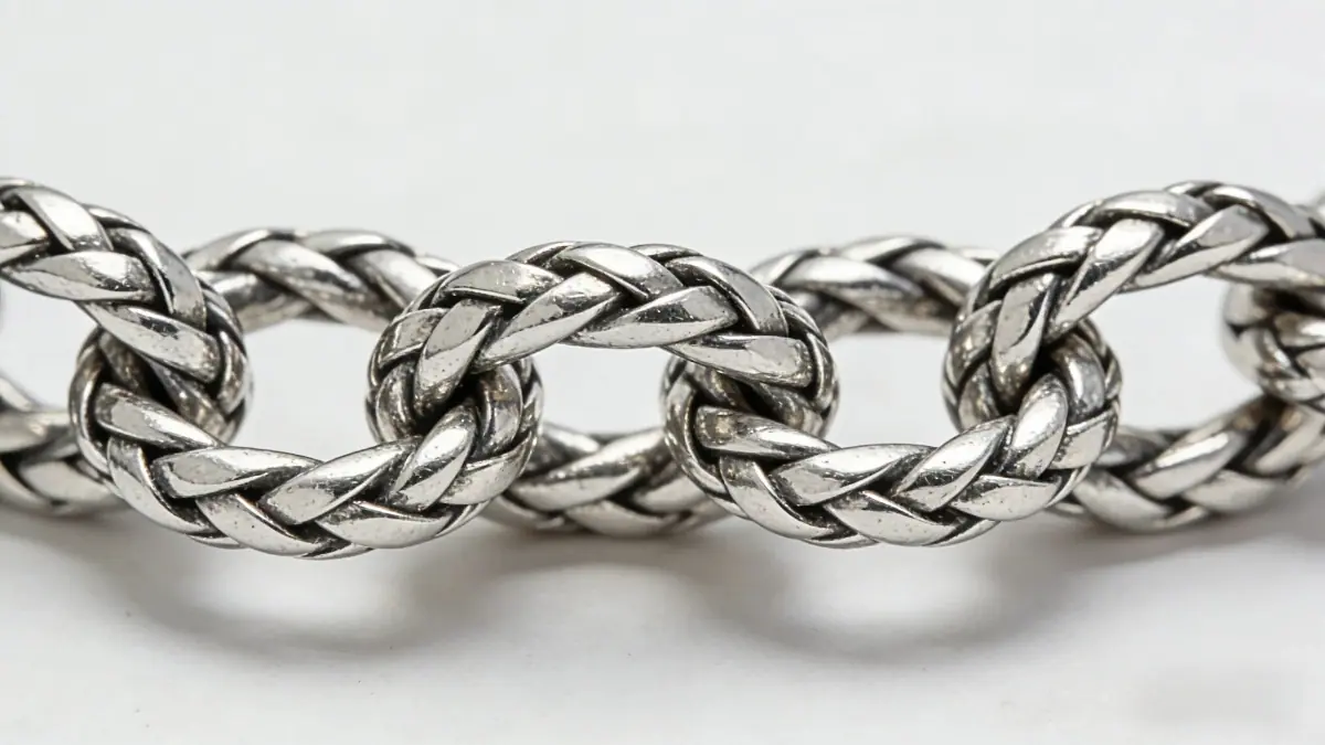 A complete visual guide on how to clean John Hardy jewelry including the signature silver Classic Chain bracelet.