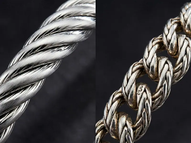 Handcrafted Balinese silver vs machine-assisted cable jewelry craftsmanship